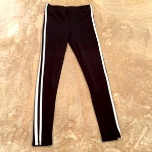 Slim fit Women’s Track Pant Black with Side White Stripe